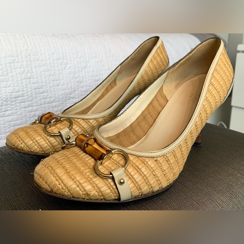 Gucci Basket Weave Business Heels